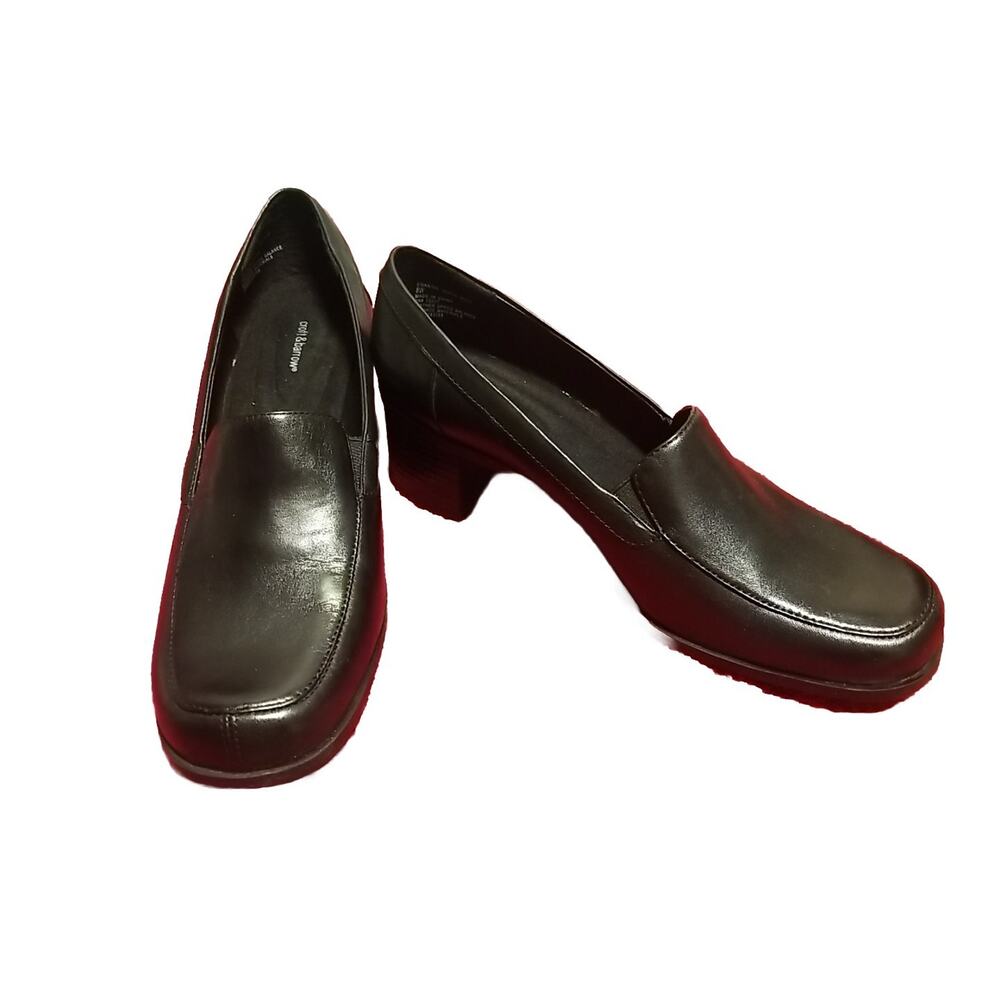 Croft & Barrow Women's 8W Chantal Black Leather Loafer Round Toe Slip On Casual